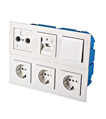 Hohlwandgerätedose massiv, 6-fach ø 68, t=60mm