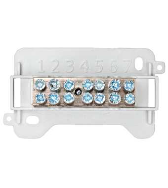 Potentialausgleichschiene, kurze Ausführung, 7 Klemmstellen