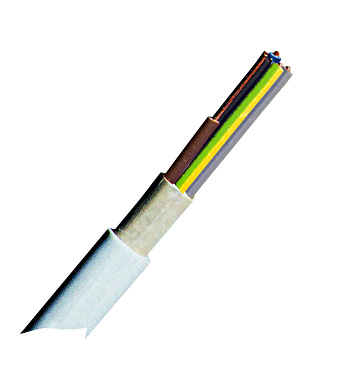 NYM-J 5x6 re hellgrau, PVC Mantelleitung 100m 