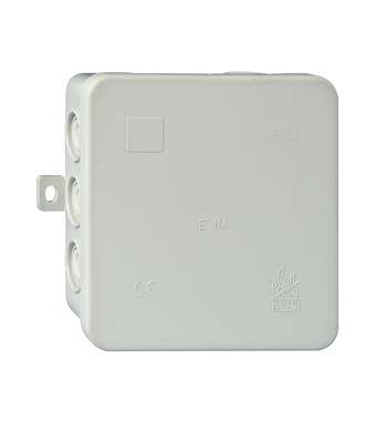 AP-K-Abzweigdose 100x100xt40mm, Schneideinführung-IP54 grau