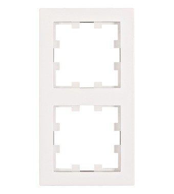 Rahmen 2-fach, Design CUBIC, weiß